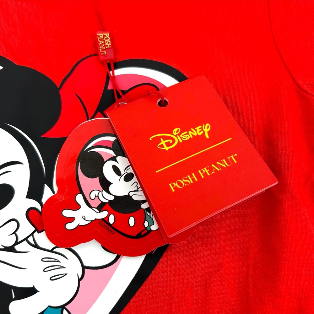 NWT Posh Peanut x Disney Mickey and Minnie Be My Valentine Loose Fit Shirt 2T - Picture 5 of 13